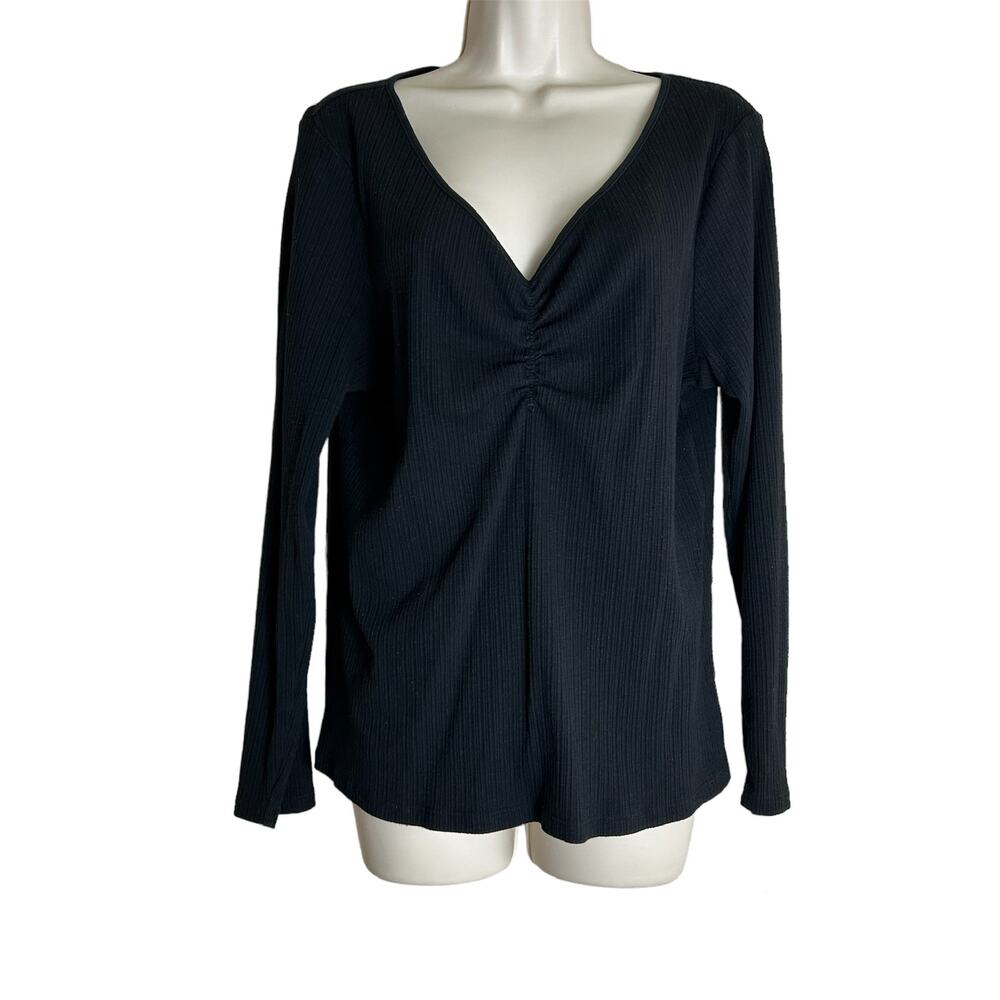 Old Navy XXL Black Top Pullover V-neck Women's